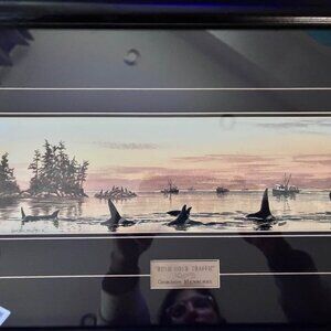 Original Gordon Henschel Print – “Rush Hour Traffic” – Framed & Ready to Display